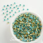 [3mm] 18k gold plated square zircon rhinestone claw drill handmade diy material beaded bracelet necklace accessories - Image 29