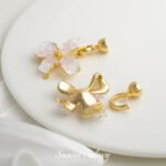 Gold-plated Peach Blossom End-off Connection Buckle Handmade DIY Bracelet Necklace Beaded Beaded Jewelry Accessories Material - Image 2