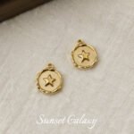 Color-preserving plating real gold stars love pendant cross pendant handmade DIY string bracelet necklace accessories - Image 8