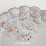 Lantern Glazed Japanese Candy Beads Handmade Firing DIY Handmade Beaded Beaded Bracelet Necklace Material Accessories