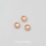 18K gold sea blue treasure powder treasure inlaid pendant loose beads handmade diy beaded earrings bracelet jewelry accessories materials - Image 6