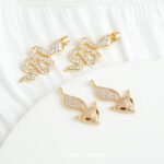 Gold Plated Zirconium Fox Snake Star Pendant Handmade DIY Bracelet Necklace Earrings Beaded Jewelry Accessories Material