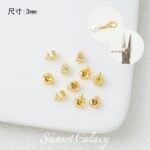High Color Retention Real Gold Plated Pressure Cooker Finishing Snap Positioning Beads Handmade DIY Beading Material Bracelet Necklace Accessories - Image 10