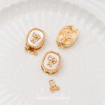 18K Gold Angel Set Fritillaria Oval Buckle DIY Bracelet Necklace Connection Buckle Accessories Jewelry Beaded Material - Image 3