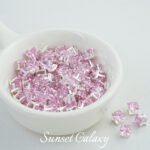 [card 5 square] silver bottom zircon claw drill gold-plated beads handmade diy bracelet clothing beaded accessories materials - Image 7