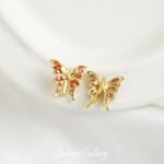 Gold Plated Zirconium Butterfly Three Holes Double Three Row Beads DIY Handmade Beaded Bracelet Necklace Beaded Accessories Material - Image 9