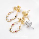 18k Gold Earrings Copper Gold-plated Rose Earrings 2024 New Popular Earrings Jewelry Handmade diy Material Accessories - Image 5