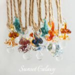 Hand-fired Lampwork Glazed Pendant Beaded DIY Material Bracelet Beaded Transparent Glass Beaded Jewelry Accessories