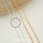 14k18k Real Gold Plated Flat Round Tassel Chain O-Chain Handmade DIY Beaded Accessories Bracelet Necklace Jewelry Material - Image 27
