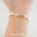 18k gold clover finish link buckle pendant beads handmade beaded diy material bracelet necklace accessories - Image 2