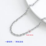 Y2K Bracelet Necklace DIY silver Chain Do Not Fade o-shaped Chain Extension Chain Handmade Beaded Material Jewelry Accessories - Image 17