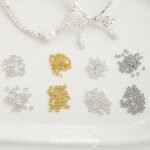 18k Gold Square Broken Gold Small Broken Silver Several or Two Spacers Loose Beads Handmade diy Beaded Bracelet Necklace Jewelry Accessories - Image 2