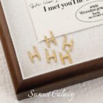 Twist plating real gold 26 English letter pendant handmade diy string bracelet earrings necklace accessories - Image 13