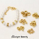 New Year's Sand Gold Inlaid Zircon Bead Shapes Spacers Scattered Beads Handmade DIY Beaded Bracelet Jewelry Accessories