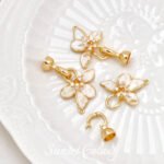 18K gold color inlaid zircon oil flower connection buckle diy closing buckle bracelet necklace beaded accessories material - Image 5