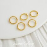 18K lace round double hole bead bag bead ring handmade diy material bracelet beaded necklace pearl jewelry accessories - Image 16