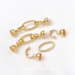 18k plating real gold pearl necklace closing connection buckle head handmade diy beaded bracelet jewelry accessories material - Image 4