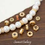 18K Gold-Plated High Color Retention Inlaid Zircon Spacer Wheel Beads Handmade DIY Beaded Bracelet Necklace Jewelry Accessories Material - Image 4