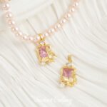 Real Gold Plated Zircon Diamond Square Butterfly Pearl Pendant Handmade DIY Material Bracelet Necklace Beaded Beaded Accessories - Image 2