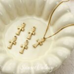 Color-preserving Stainless Steel Electroplated Real Gold Cross Pendant Small Pendant Handmade DIY String Bracelet Necklace Accessories - Image 5