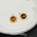 18k gold non-fading greek vintage tiger eye pendant handmade diy beaded material bracelet necklace earring accessories - Image 14