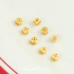 18k gold color retaining antique copper four-way beads handmade beaded diy material bracelet necklace accessories - Image 6