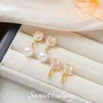 18K Gold-Plated Color-Preserving Tulip Flower Pearl Earrings Handmade DIY Beaded Jewelry Earrings Accessories Materials - Image 6