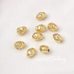 18k gold color retention irregular micro inlaid zircon potato beads handmade diy string bracelet necklace accessories - Image 6