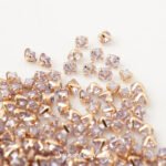 3mm real gold plated color zircon gold bottom anti claw drill beads diy handmade beaded material bracelet jewelry accessories - Image 2