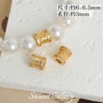 18K Copper Plated Real Gold High Color Retention Zircon Wheel Zirconium Diamond Spacer Beads Handmade DIY Bracelet Necklace Jewelry Accessories Material - Image 13