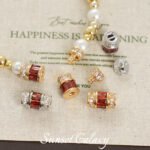 18K Gold-Plated Color-Preserving Zircon Screw Buckle Pearl Buckle Finishing Buckle Handmade DIY Beaded Bracelet Necklace Accessories Material - Image 2