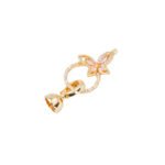 Color preserving 18K gold inlaid zircon butterfly connection buckle diy bracelet necklace accessories beaded jewelry material - Image 5