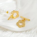 Japanese gold-plated flower OT closing button handmade DIY bracelet necklace beaded loose beads jewelry material accessories - Image 2