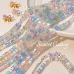 Summer Macaron Color Cut Crystal Beads DIY Handmade Beaded Material Bracelet Necklace Accessories - Image 3