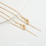 Bracelet plain chain copper plated real gold color preserving handmade DIY bracelet necklace beaded loose beads jewelry accessories material - Image 6