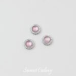 Silver-plated Inlaid Aquamarus Beaded Pendant Handmade DIY Beaded Bracelet Necklace Earrings Headwear Accessories - Image 9