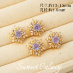 18K Color-Preserving Sparkling Snow Falling Zircon-Plated Beads Pearl Handmade DIY Beaded Bracelet Jewelry Accessories Material - Image 16