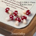 Cute Ins Polka Dot Small Mushroom Lampwork Glass Beads Handmade DIY Bracelet Necklace Jewelry Accessories Material - Image 9