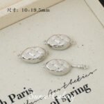 Ins Simple Plaid Asymmetrical Zircon Color-Preserving Ingot Buckle Handmade DIY Beaded Bracelet Necklace Accessories Material - Image 7