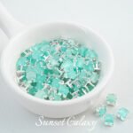 [card 5 square] silver bottom zircon claw drill gold-plated beads handmade diy bracelet clothing beaded accessories materials - Image 11