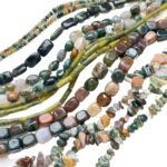 agate stone round block gravel beads diy handmade beaded material bracelet necklace earrings loose beads jewelry accessories - Image 5