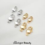 Color-preserving 18K Pack Golden Coil Spring Lobster Clasp Fish Tail Clasp Handmade DIY String Bracelet Necklace Accessories - Image 2