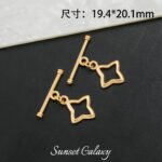 Love star plated real gold otbuckle jewelry closing buckle handmade diy beaded bracelet necklace jewelry accessories material - Image 8