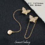 18K Full Diamond Dream Butterfly Color-Preserving Magnetic Buckle Jewelry Hand-Beaded DIY Material Bracelet Necklace Jewelry Accessories - Image 7