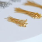 Fadeless Copper Plated 18K True Gold Color Round Head Needle Ball Needle Color Represent DIY Earrings Basic Accessories Handmade Beaded Material - Image 4
