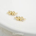 Gold-plated silver color retaining zirconium spiral pendant beads DIY handmade necklace bracelet beaded beads accessories material - Image 4