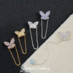 18K Full Diamond Dream Butterfly Color-Preserving Magnetic Buckle Jewelry Hand-Beaded DIY Material Bracelet Necklace Jewelry Accessories - Image 3