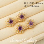18K Color-Preserving Sparkling Snow Falling Zircon-Plated Beads Pearl Handmade DIY Beaded Bracelet Jewelry Accessories Material - Image 15