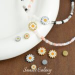 daisy smiley face spacer beads imported stainless steel beads handmade diy beaded material bracelet necklace earring accessories - Image 2