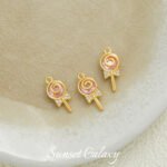[party] lollipop ice cream zircon pendant 18k color retention handmade diy beaded material bracelet accessories - Image 7